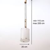 Adjustable Cylinder Pendant Mod. 437 by Tito Agnoli Produced by O-Luce, Ita