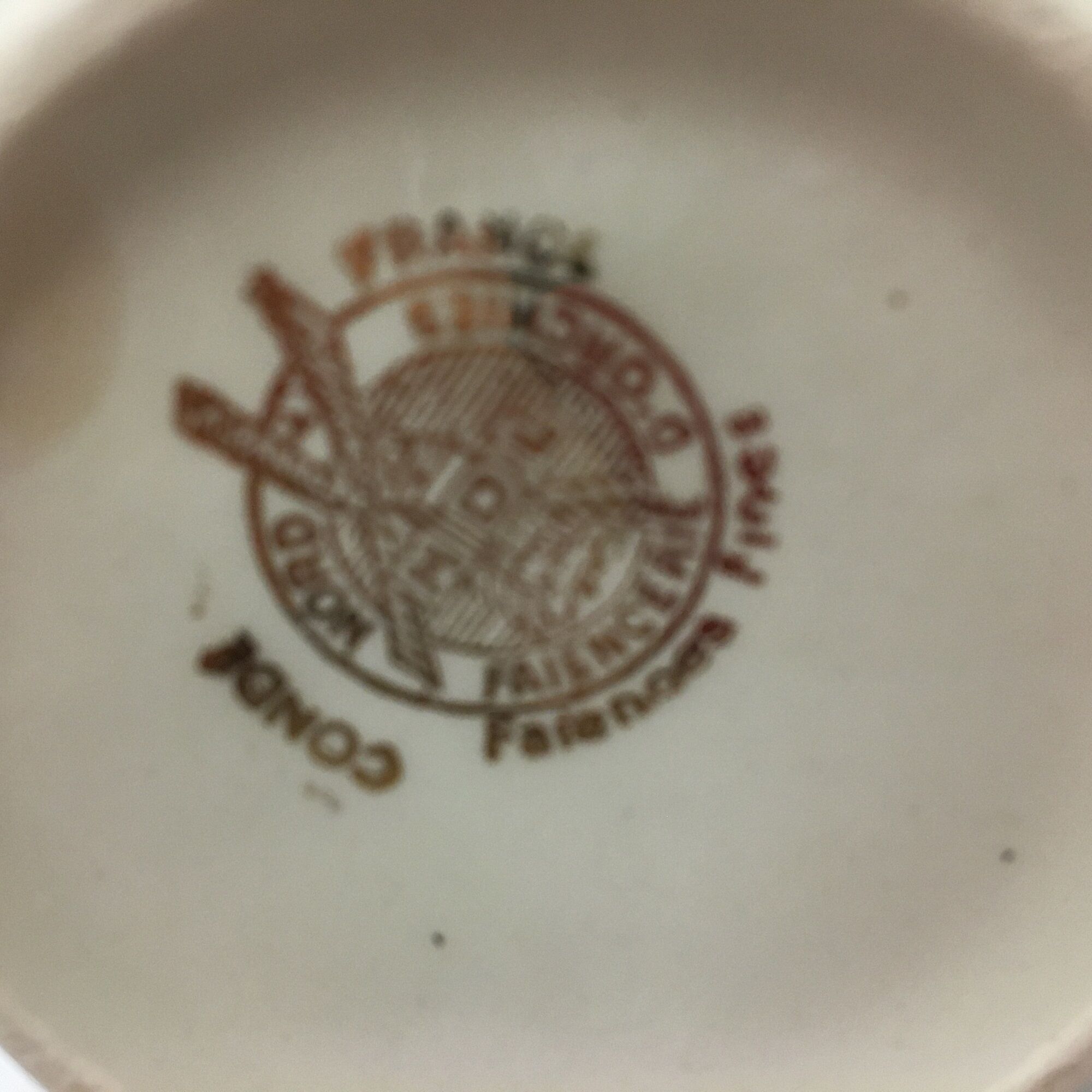 Coffee service stamped "faïencerie d'orchies nord" model "condé"