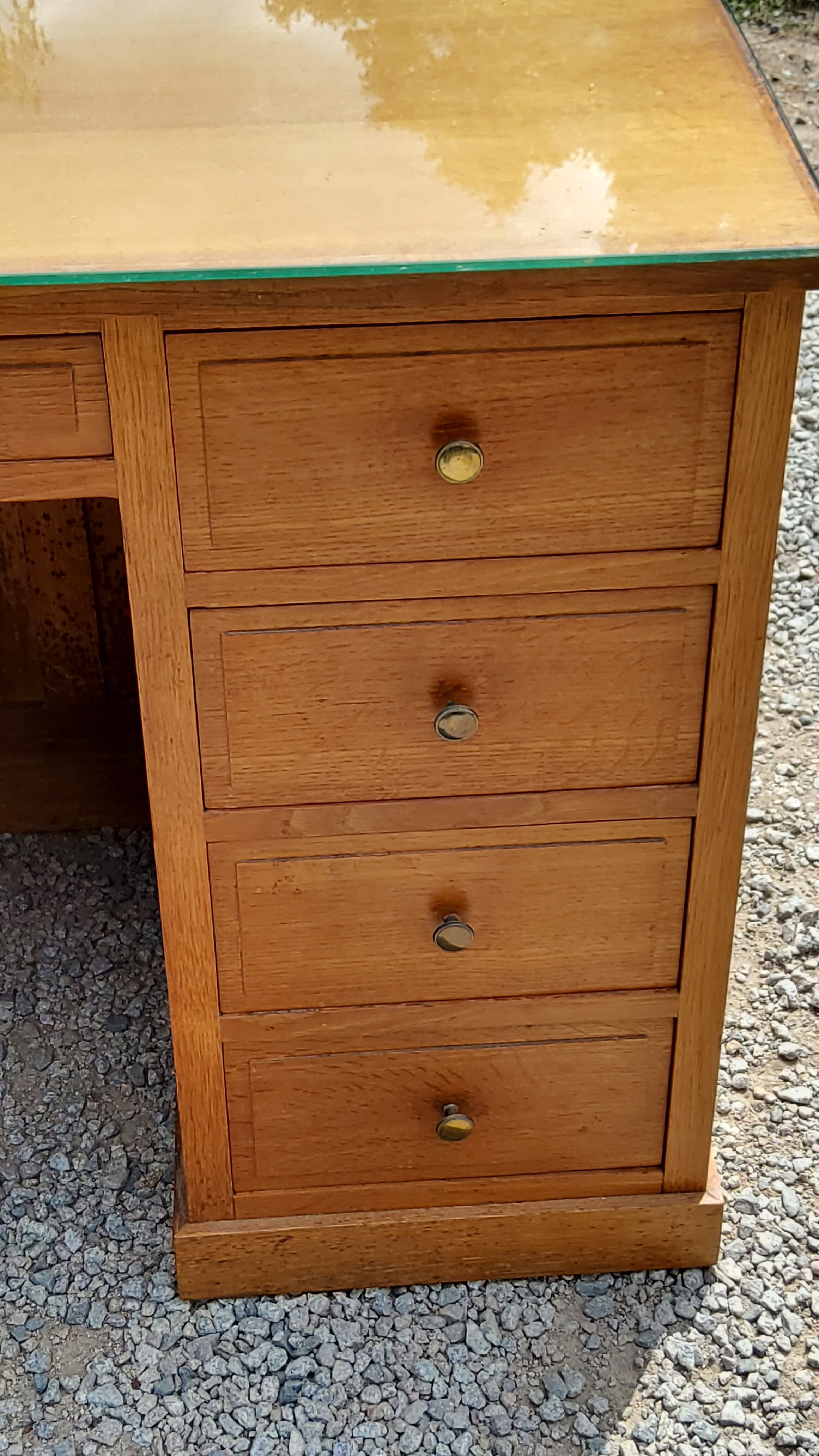 Office of the 50s in blond oak 1 box 5 drawers