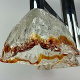 60s 70s Lamp Chrome Chandelier Chandelier Mazzega Murano Glass Design