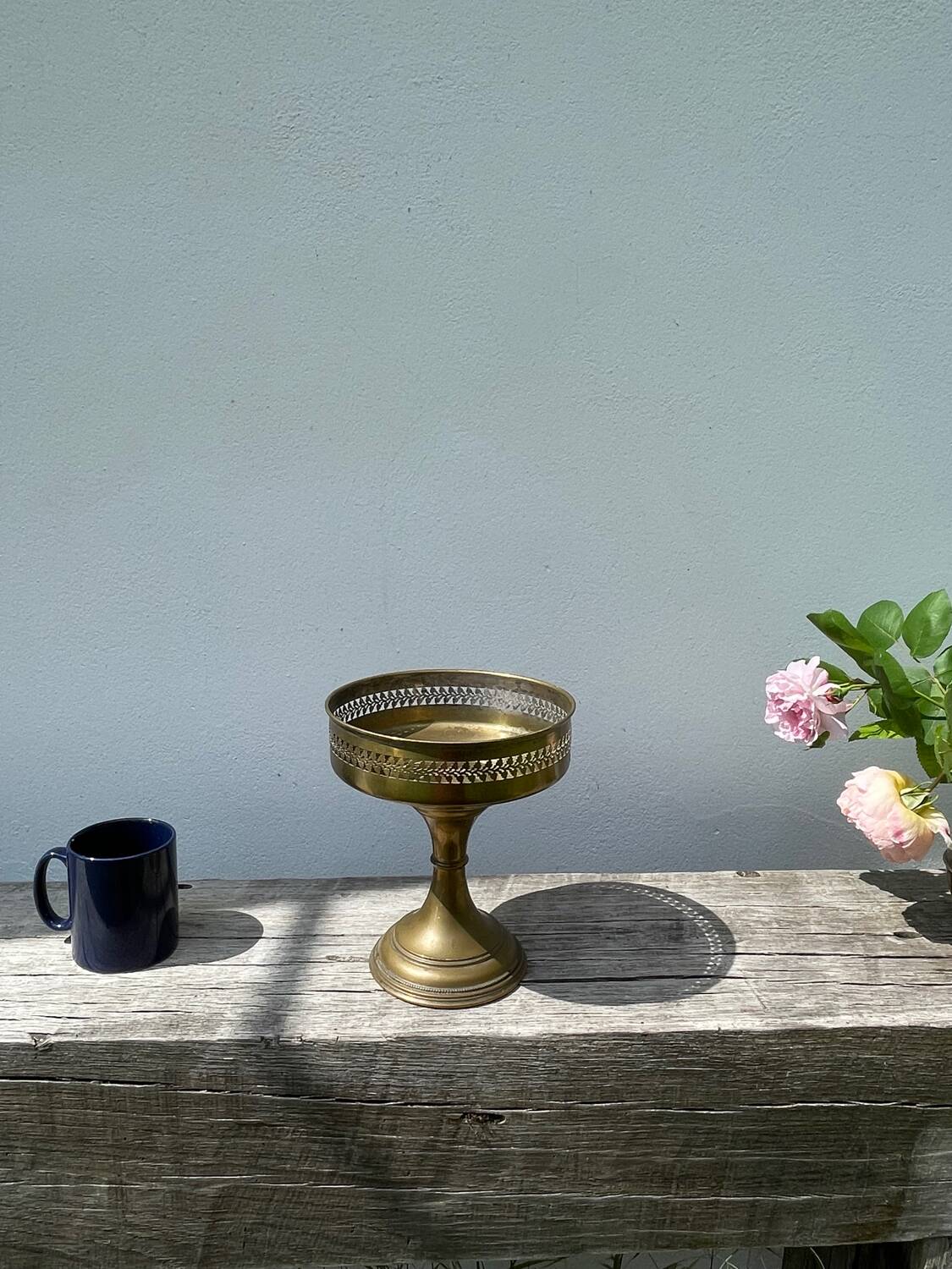 Vintage gilded footed bowl