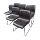 Set of 6 ergonomic chairs circa 1960