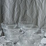 Set of 9 vintage ice cream cups with fruit patterns