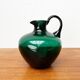 Pichet en verre vert Art Déco par le Prof. Bruno Mauder pour Zwiesel Theresienthal, Allemagne années 1930