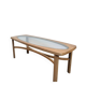 Vintage Nathan coffee table in teak and glass, 1960s.