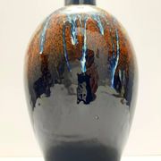 Multicolored Glazed Earthenware Vase by Roberto Rigon for Bertoncello, Ital