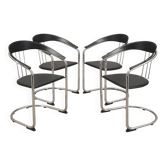 Set of four chairs, Italian design, 1980s, production: Italy