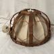 Suspension vintage en rotin et lin