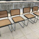Suite of 6 chairs and armchairs Marcel Breuer B32 B64