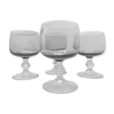 Set 4 verres à pied verre fumé