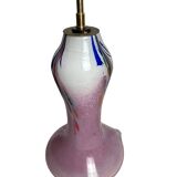 Lampe à poser pied verre Clichy abat-jour XXème