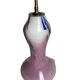 Clichy glass base table lamp with 20th-century lampshade