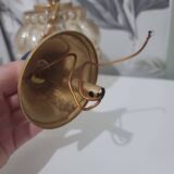 Magnificent globe pendant light, amber glass portable lamp
