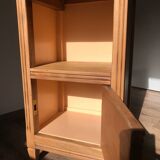 Renovated oak bedside table