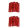 Set of Two Contemporary Red "Tronchi" Murano Style Glass Wall Sconces in Ve