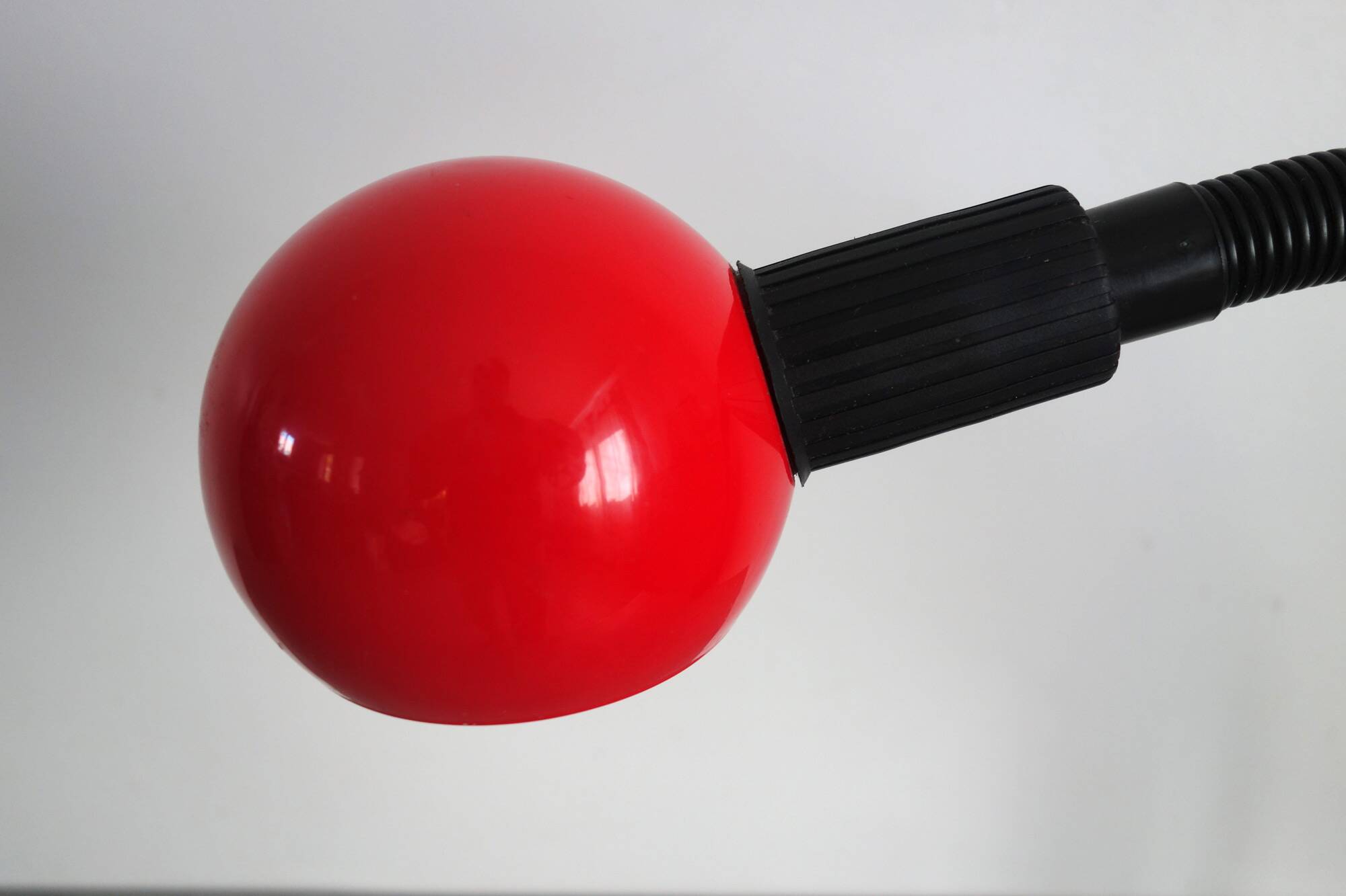 Vintage black and red clip desk lamp