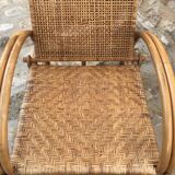 Wicker chaise longue