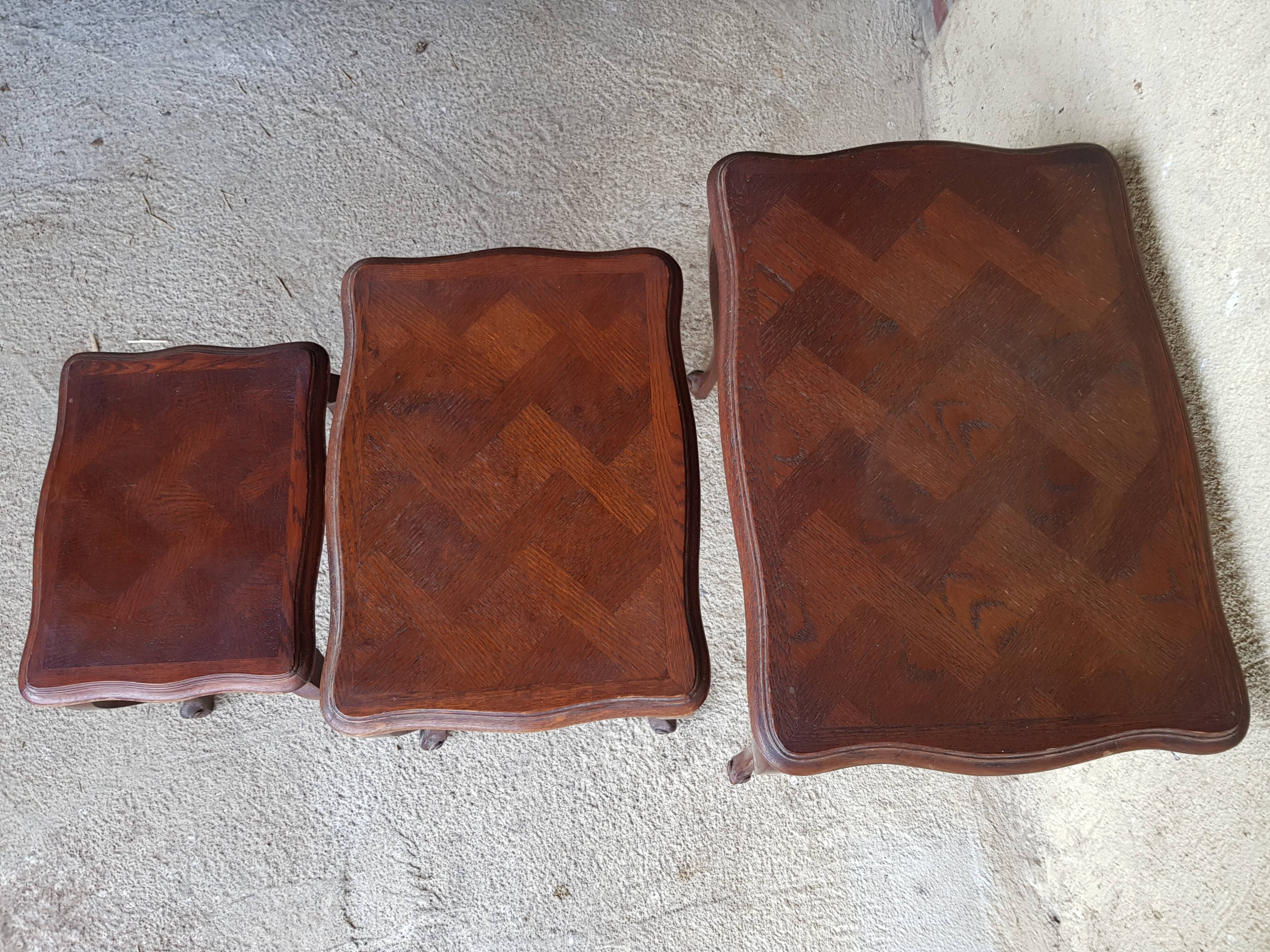 Walnut pull out tables