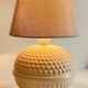 Pale pink ceramic lamp from the 90s