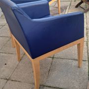 lot de 3 fauteuils en cuir Hugues Chevalier