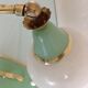 Bedside lamp brass and opaline / vintage 50s-60s