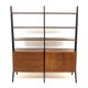 Scandinavian "double" mahogany bookcase, Sweden, 1950