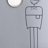 Round Narciso Mirror with Steel Frame by S. Mazza for Artemide, Italy