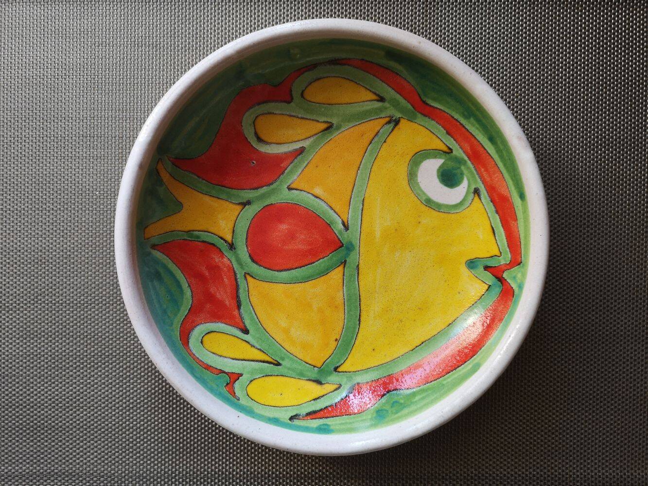Glazed terracotta bowl/centerpiece - Giovanni Desimone - Italy - 1960s