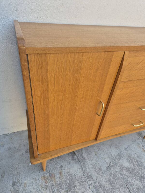 Enfilade bahut commode vintage 1950s chêne