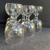 6 Crystal wine glasses – Hollow ball base