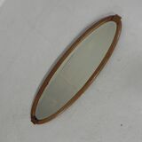 Oval gold mirror with faceted edge, 1950s