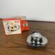 Set of 4 stainless steel egg cups Mark Tischfein, Germany, 1970