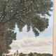 Vue sur le village, huile sur toile
