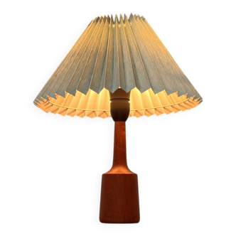 Danish modern teak table lamp from the mid-century, 1960s.