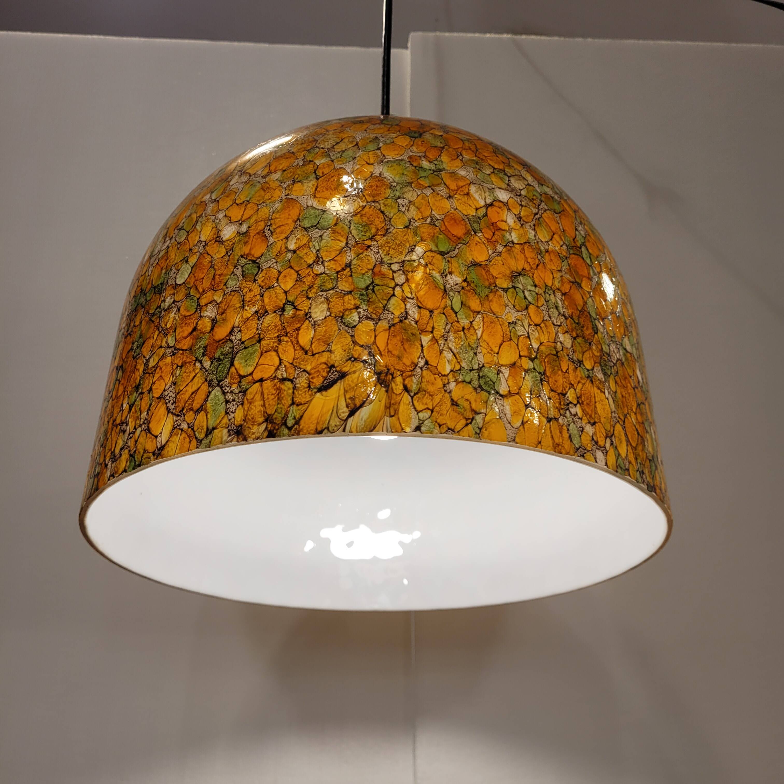 Lampara by Vidrio Millefiori, Peill & Putzler, Mid-century, Naranja, 70's –