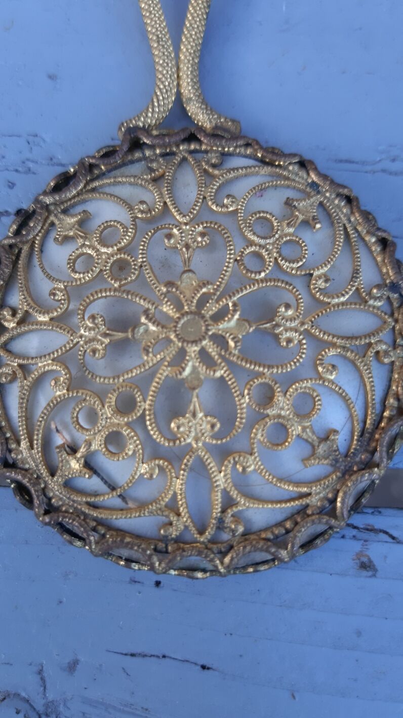 Miroir à main en laiton