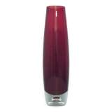 vintage red glass tall vase drop