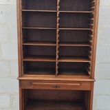 Old oak curtain filing cabinet