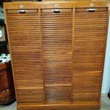 1950s curtained file cabinet