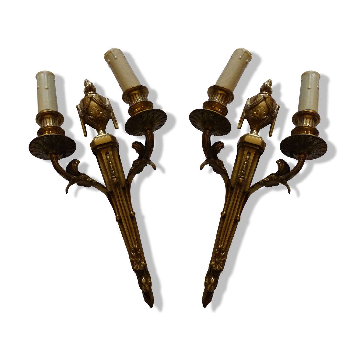 Paire d'appliques en bronze style empire