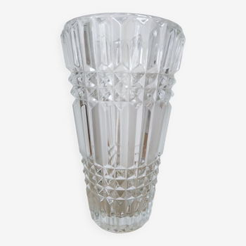 Vase en verre geometrique