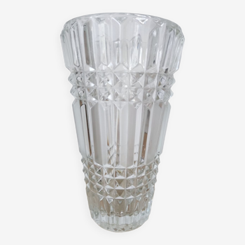 Geometric glass vase