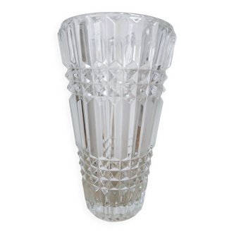 Vase en verre geometrique