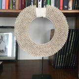 Sculpture tribal necklace Papou in shells