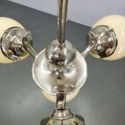 Bauhaus Globe Chandelier Czechoslovakia 1930s Chrome Pendant