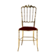 Chaise latérale italienne en laiton Chiavari