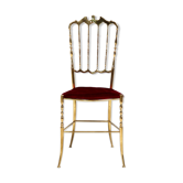 Italian brass Chiavari side chair