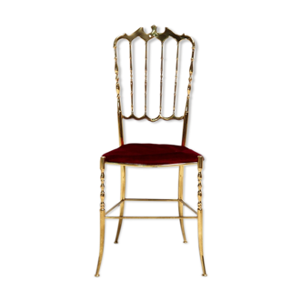 Italian brass Chiavari side chair