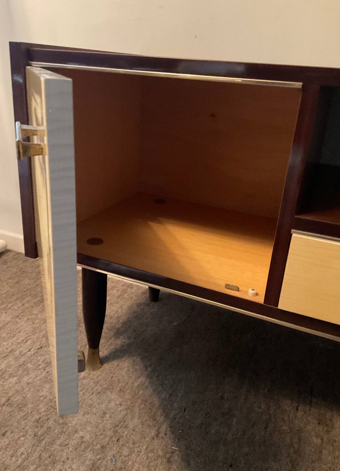 Enfilade meuble tv vintage en teck