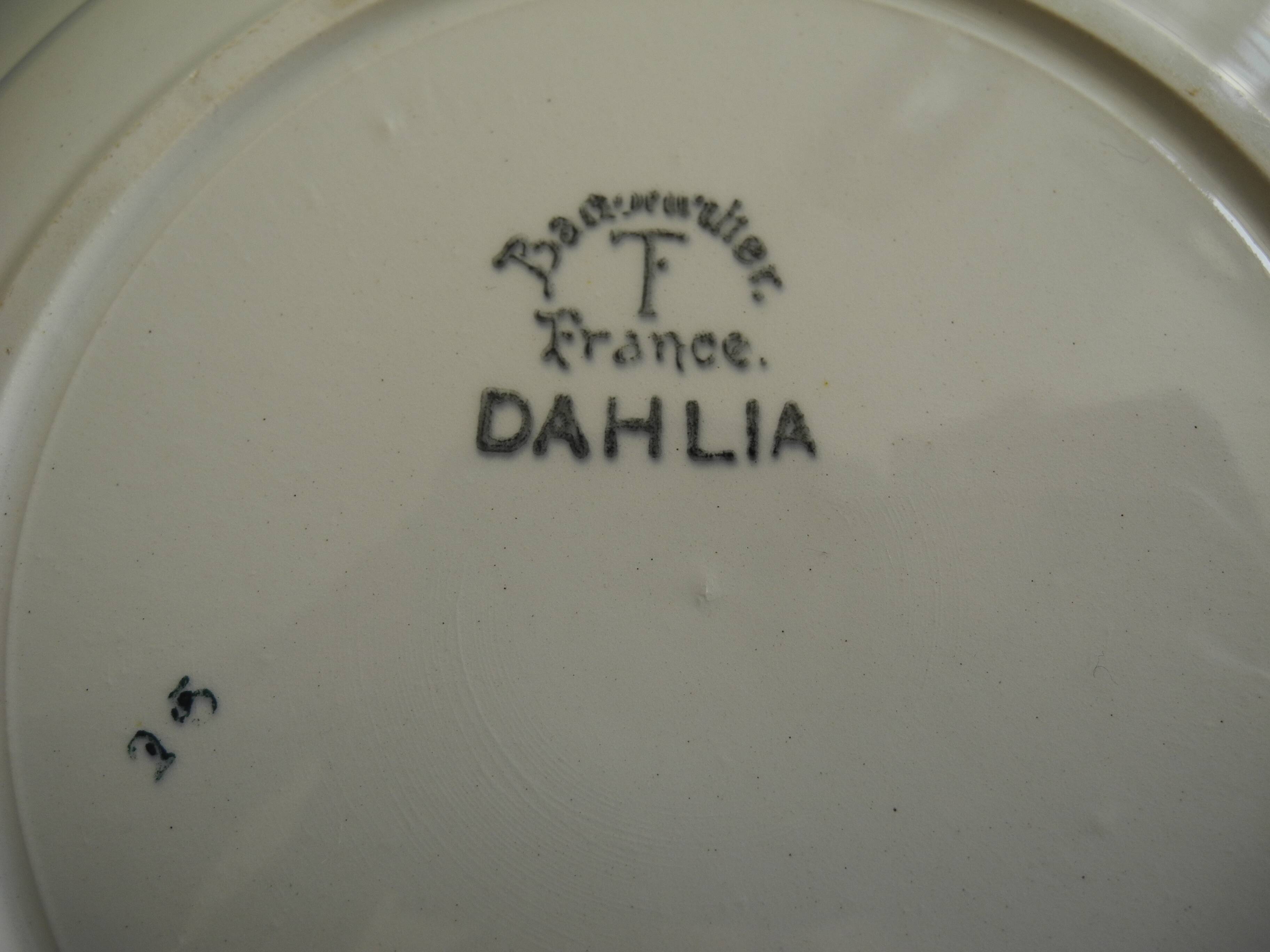 old Badonvillier earthenware dish from the early 20th century